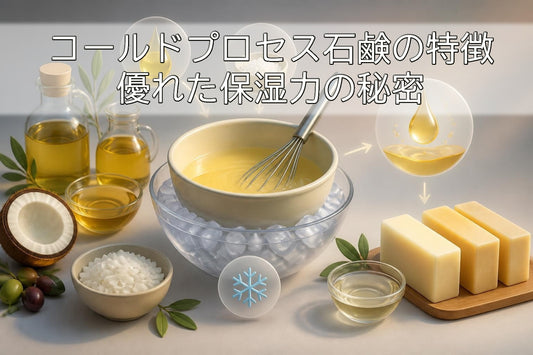 コールドプロセス石鹸の特徴と優れた保湿力の秘密