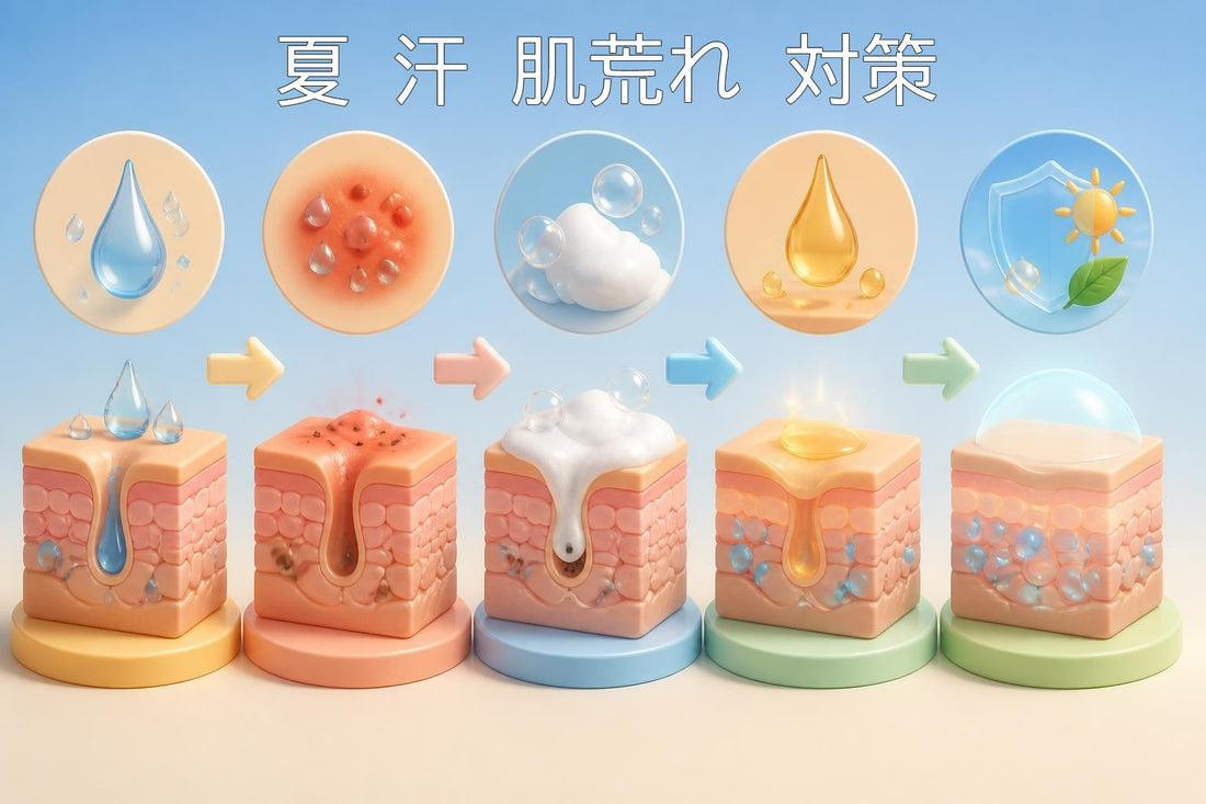 夏 汗 肌荒れ 対策｜プロが教える本質的ケア法