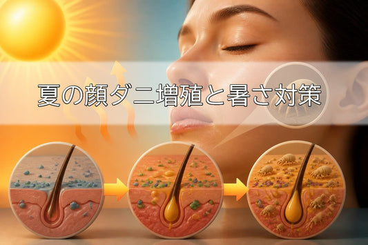 夏の顔ダニ増殖と暑さ対策｜スキンケアで皮脂環境を整える方法