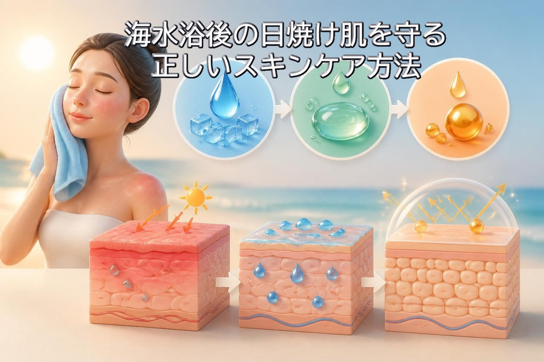 海水浴後の日焼け肌を守る正しいスキンケア方法